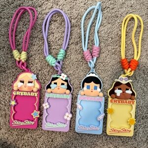 POP MART 4 CRYBABY SHINY SHINY SERIES-Card Holders ALL 4 BUNDLE